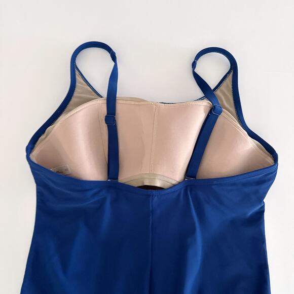 [Lane Bryant] Swim by Cacique Blue Sea You Later One Piece Tank Swimsuit Size 16 - Picture 5 of 12